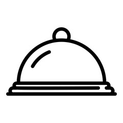 Greek food tray icon. Outline greek food tray vector icon for web design isolated on white background