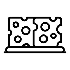 Greek cheese icon. Outline greek cheese vector icon for web design isolated on white background