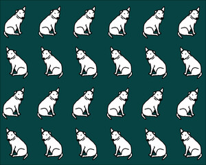 Naklejka premium Dog Pattern