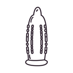 condom with texture line style icon vector design
