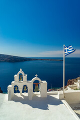 Fototapeta premium Church in Oia on Santorini island