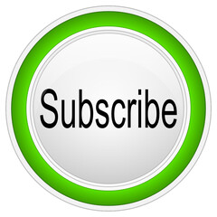 Subscribe Button on white background - illustration