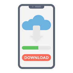 Fototapeta premium Cloud Download