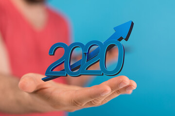 the 2020 business year up goals and  success illustration