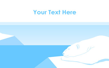 Vector Polar bear lying on an ice floe