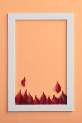 Autumn foliage in frame