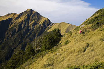 Fototapeta premium Qilai Main Peak Ridged Trail Taiwan