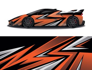 Obraz premium Sports car wrapping decal design