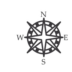compass line style icon vector design