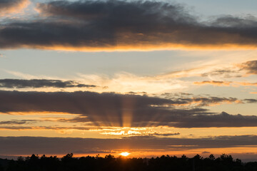 Obraz premium sunset in the mountains