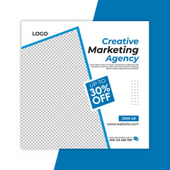 Editable Social Media Banner Template  for Digital Marketing Agency. Promotion Marketing Agency.