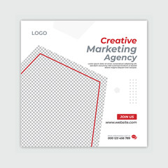 Social Media Banner Template  for Digital Marketing Agency. Promotion Marketing Agency.