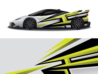 Obraz premium Sports car wrapping decal design