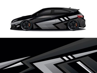 Sports car wrapping decal design