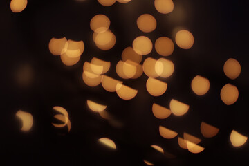beautiful unfocused yellow christmas lights
