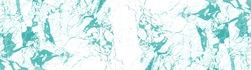 Marbled background banner panorama - High resolution abstract white aquamarine turquoise Carrara marble stone texture