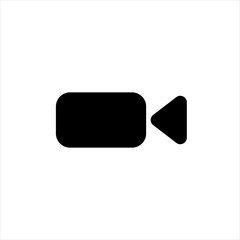 Video camera button trendy flat style icon. camera symbol for your web site design, logo, app UI.