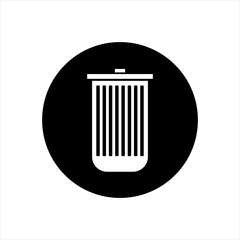Dust bin / trash / delete button trendy flat style icon. Recycle bin symbol for your web site design, logo, app UI.