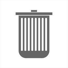 Dust bin / trash / delete button trendy flat style icon. Recycle bin symbol for your web site design, logo, app UI.