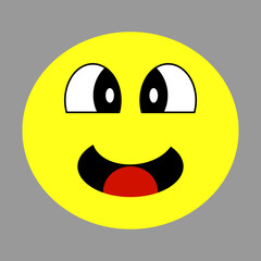 Happy face simley or emoji with tongue out trendy flat style icon. Smiling emoji symbol for your web site design, logo, app UI.