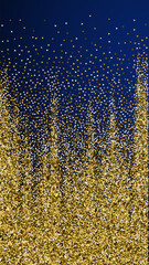 Gold triangles glitter luxury sparkling confetti. 
