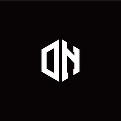 Obraz premium Initial O N letter with polygon modern style logo template vector