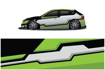 Fototapeta premium Sports car wrapping decal design 