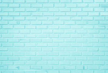 Empty Background wide Blue brick wall texture. Calm white tile square or stone pattern seamless, Mint Green limestone abstract toilet/Grid uneven interior clean. Bathroom & Subway design backdrop.