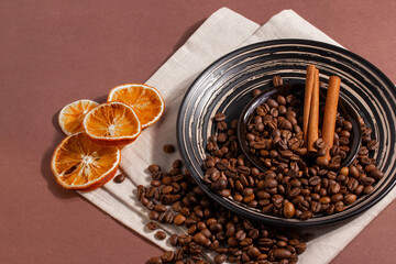 brown roasted coffee beans