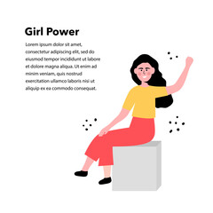 Girl power postcard