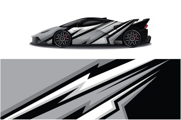 Sports car wrapping decal design	