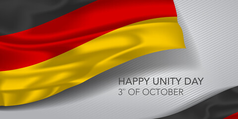 Germany happy unity day greeting card, banner with template text vector illustration