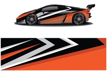 Obraz premium Sports car wrapping decal design 