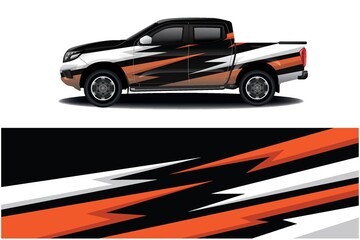 Fototapeta premium Sports car wrapping decal design 