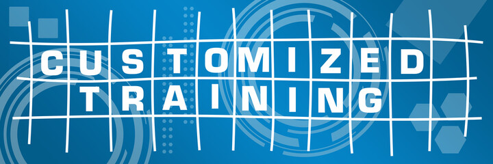 Customized Training Technology Background Page Squares Grid 