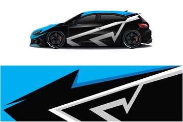 Obraz premium Sports car wrapping decal design 
