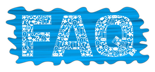 FAQ - Frequently Asked Questions Blue Abstract Shapes Crayons Texture 