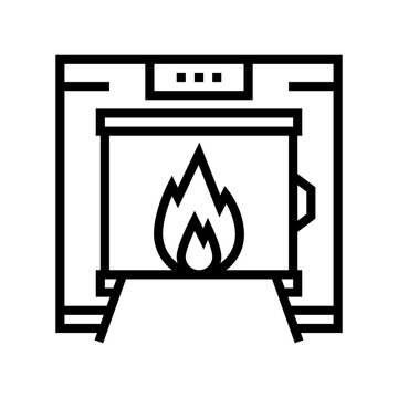 crematorium equipment line icon vector. crematorium equipment sign. isolated contour symbol black illustration