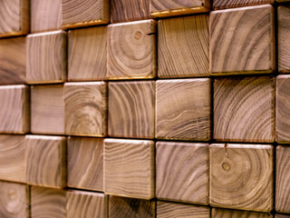 creative idea for the background. wood plank slices close up