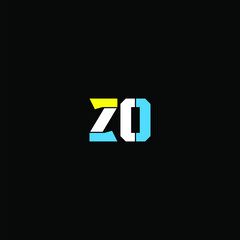 Z O joint letter logo abstract design - obrazy, fototapety, plakaty