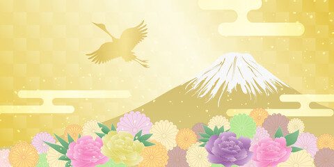 正月素材　富士山
