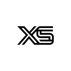 initial letter xs line stroke logo modern