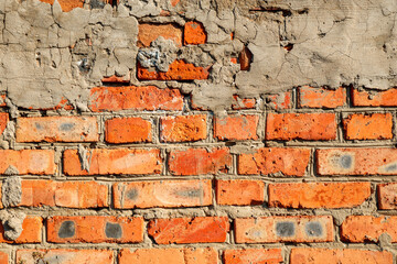 Background of red brick wall texture pattern. Great for graffiti lettering.