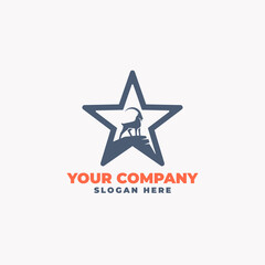 Obraz premium Ibex star logo vector template