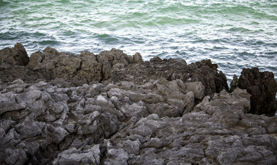 Breakwater in rocks