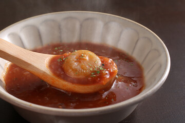 玉ねぎとトマトのスープ