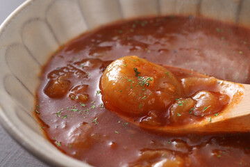 玉ねぎとトマトのスープ
