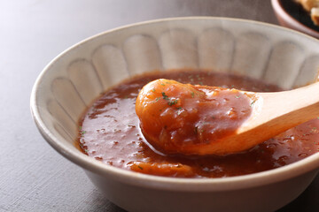 玉ねぎとトマトのスープ