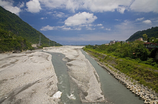 Taiwan Hualien Liwu Creek the estuary