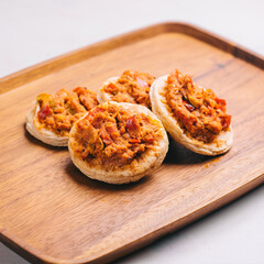 Mediterranean Coca Pizza with Tuna from Spain Alicante